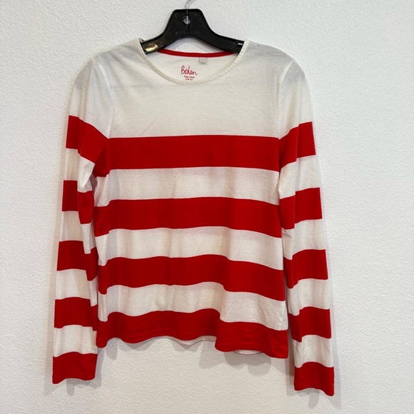 Boden Tops - Boden Red White Stripe Long Sleeve T-Shirt Women’s Size Small 4